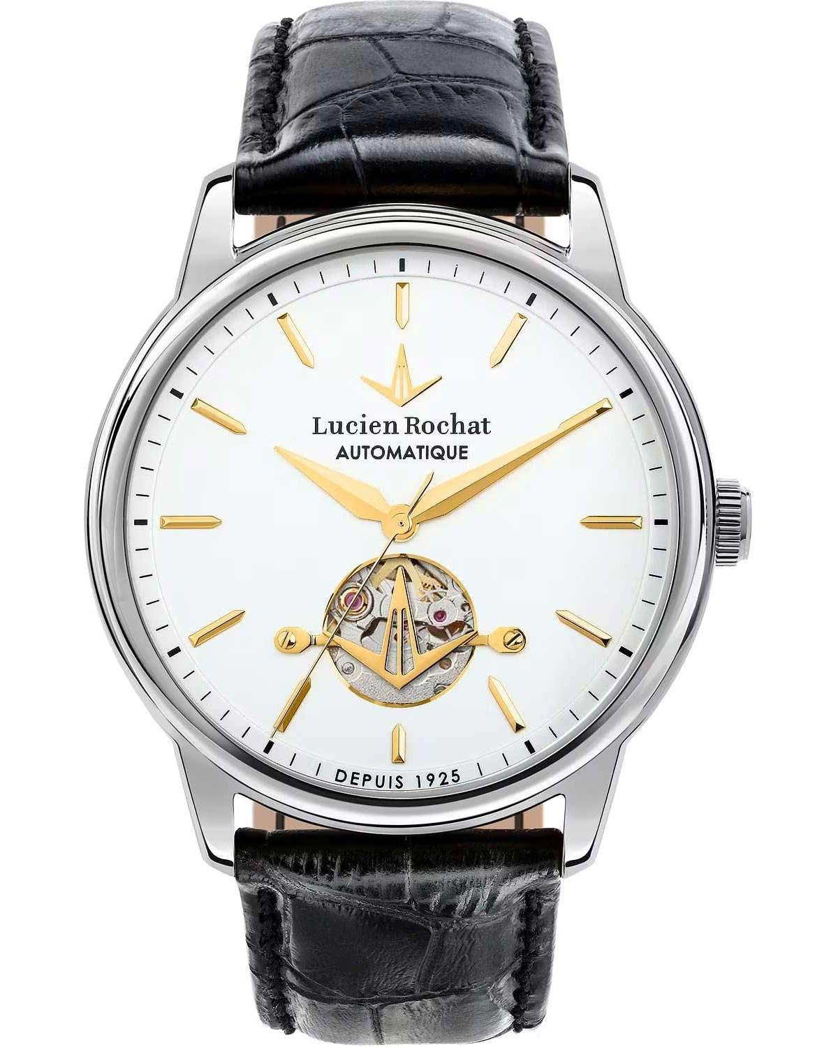 Ρολόι LUCIEN ROCHAT Iconic Automatic Black Leather Strap