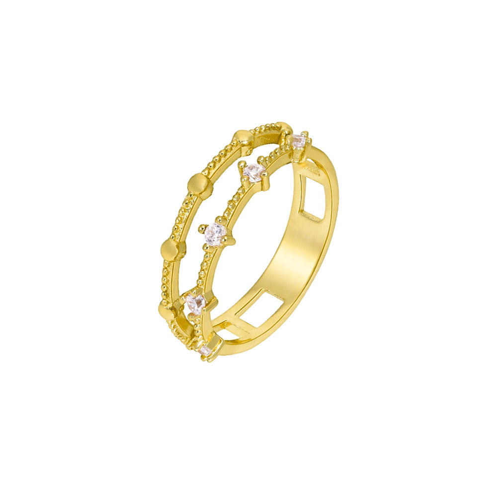 Ασημένιο δαχτυλίδι Marea Gold D02006-AQ