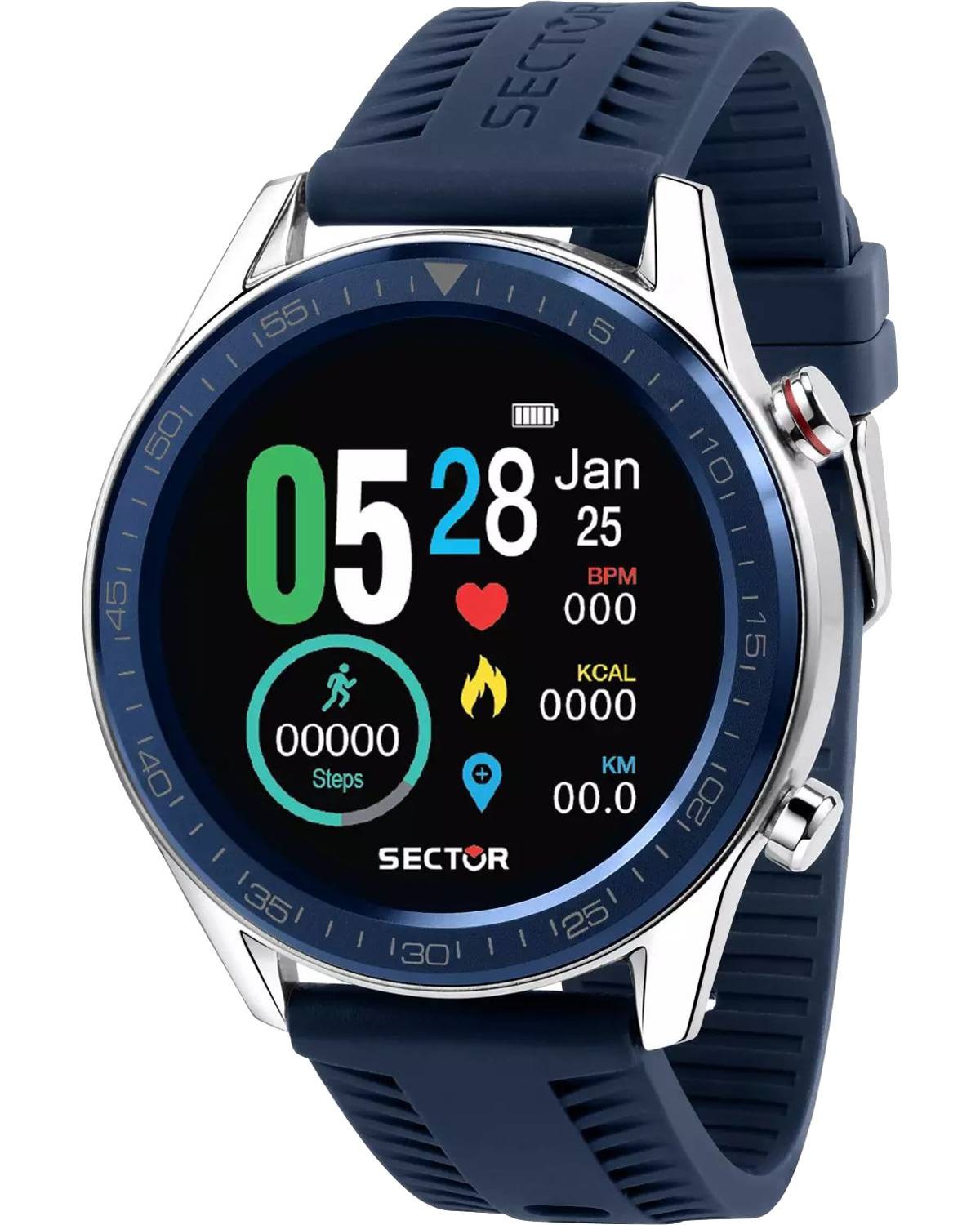 Ρολόι SECTOR S-02 Smartwatch Blue Silicone Strap