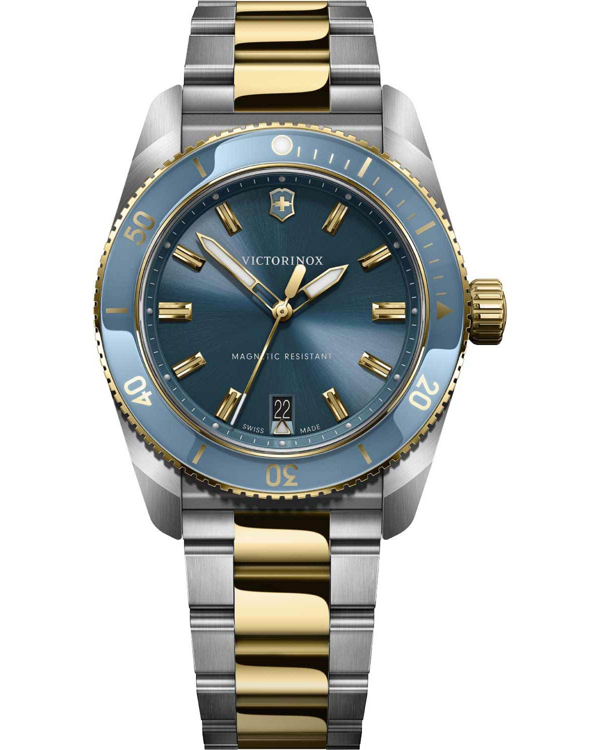 Ανδρικό ρολόι VICTORINOX Maverick με δίχρωμο μπρασελέ από ανοξείδωτο ατσάλι