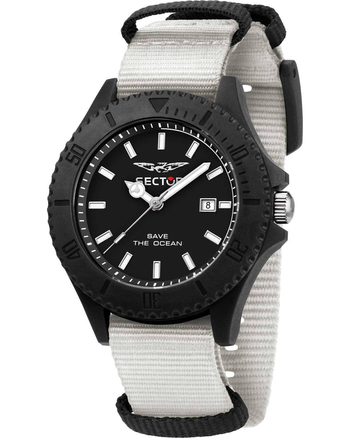 Ρολόι SECTOR Save The Ocean White Fabric Strap