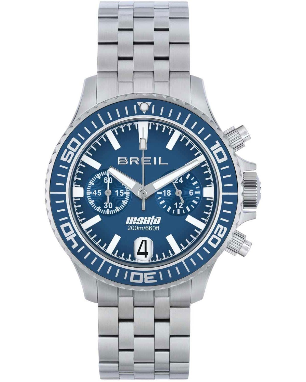 Ρολόι BREIL Manta P.R.O. Chronograph Silver Stainless Steel Bracelet
