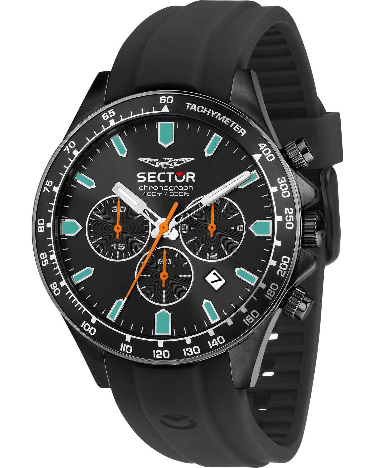 Ρολόι SECTOR 230 Chronograph Black Silicone Strap