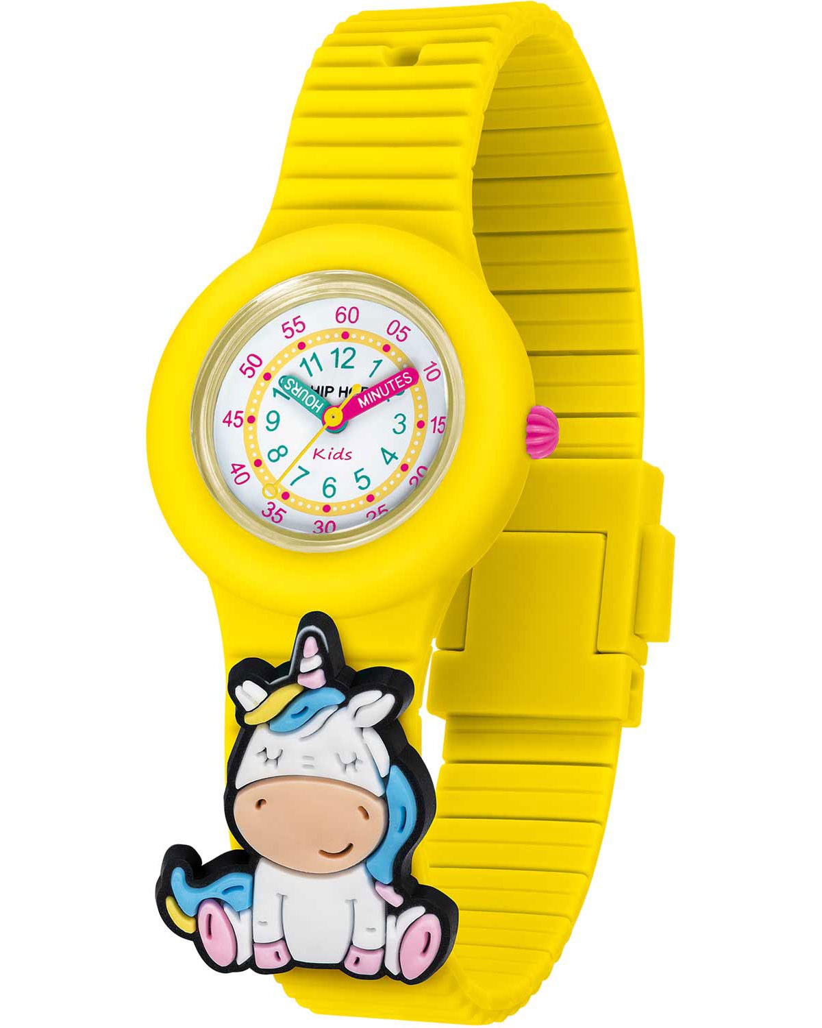 Παιδικό ρολόι HIP HOP PinTastic! Magic Unicorn Yellow Silicone Strap
