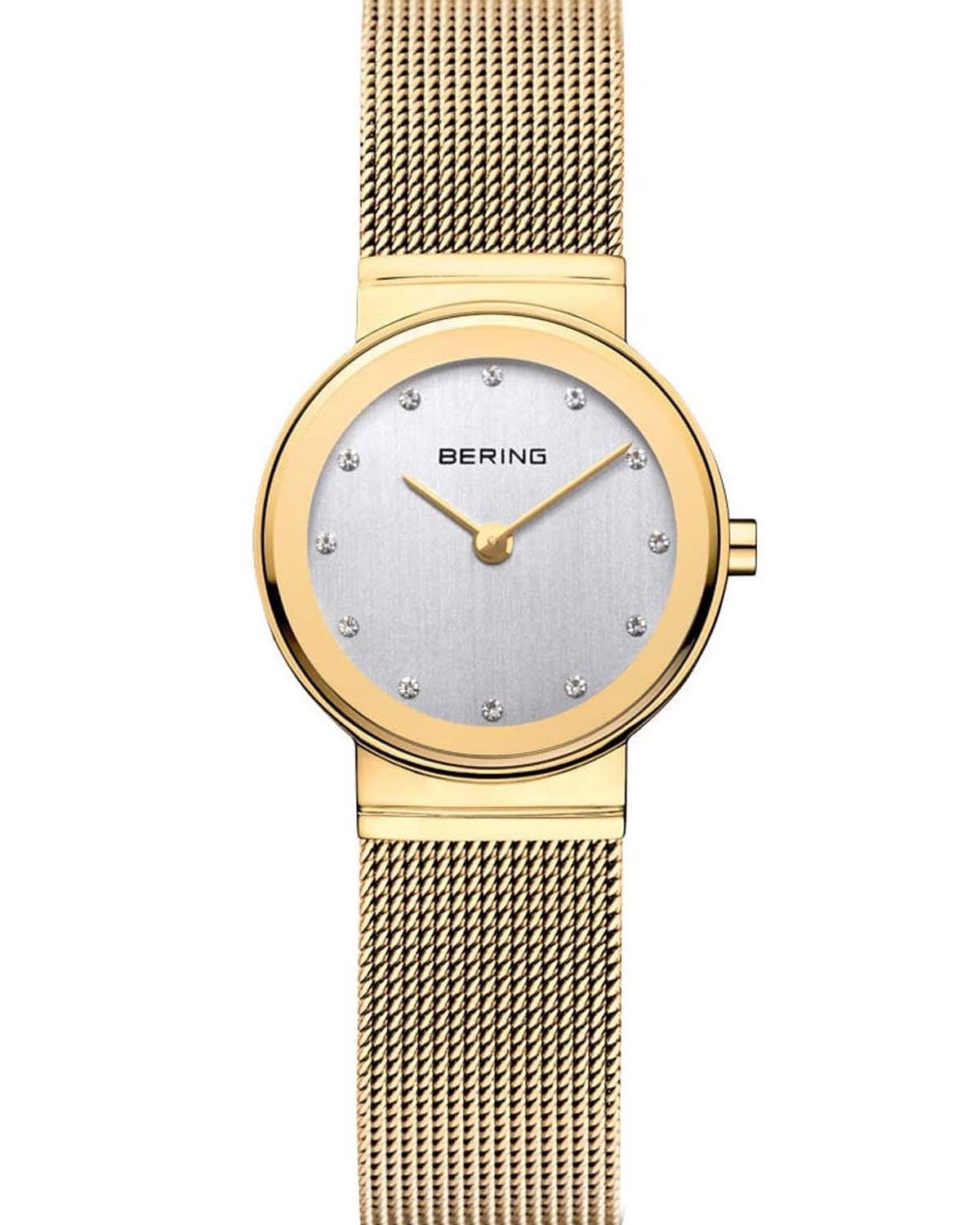 Γυναικείο ρολόι BERING Classic με χρυσό μπρασελέ από ατσάλι και κρύσταλλα