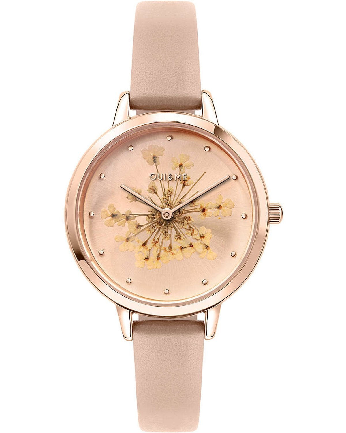 Ρολόι OUI&ME Fleurette Pink Leather Strap