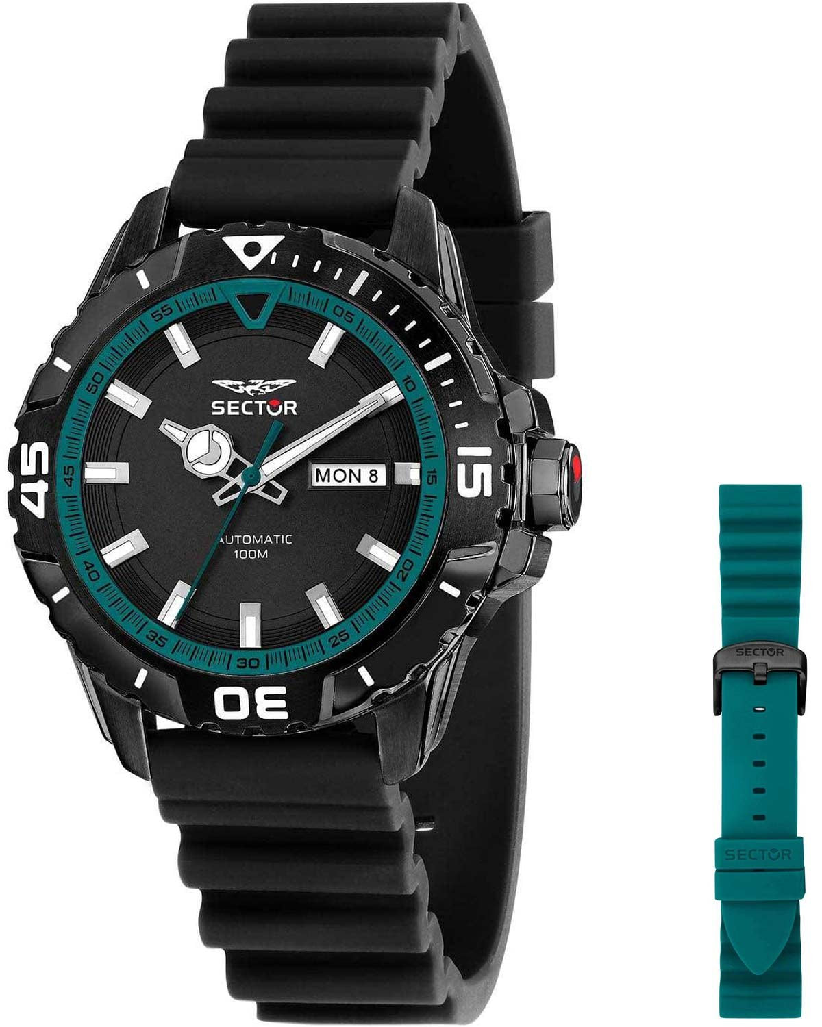 Ρολόι SECTOR Legend Automatic Black Plastic Strap Gift Set