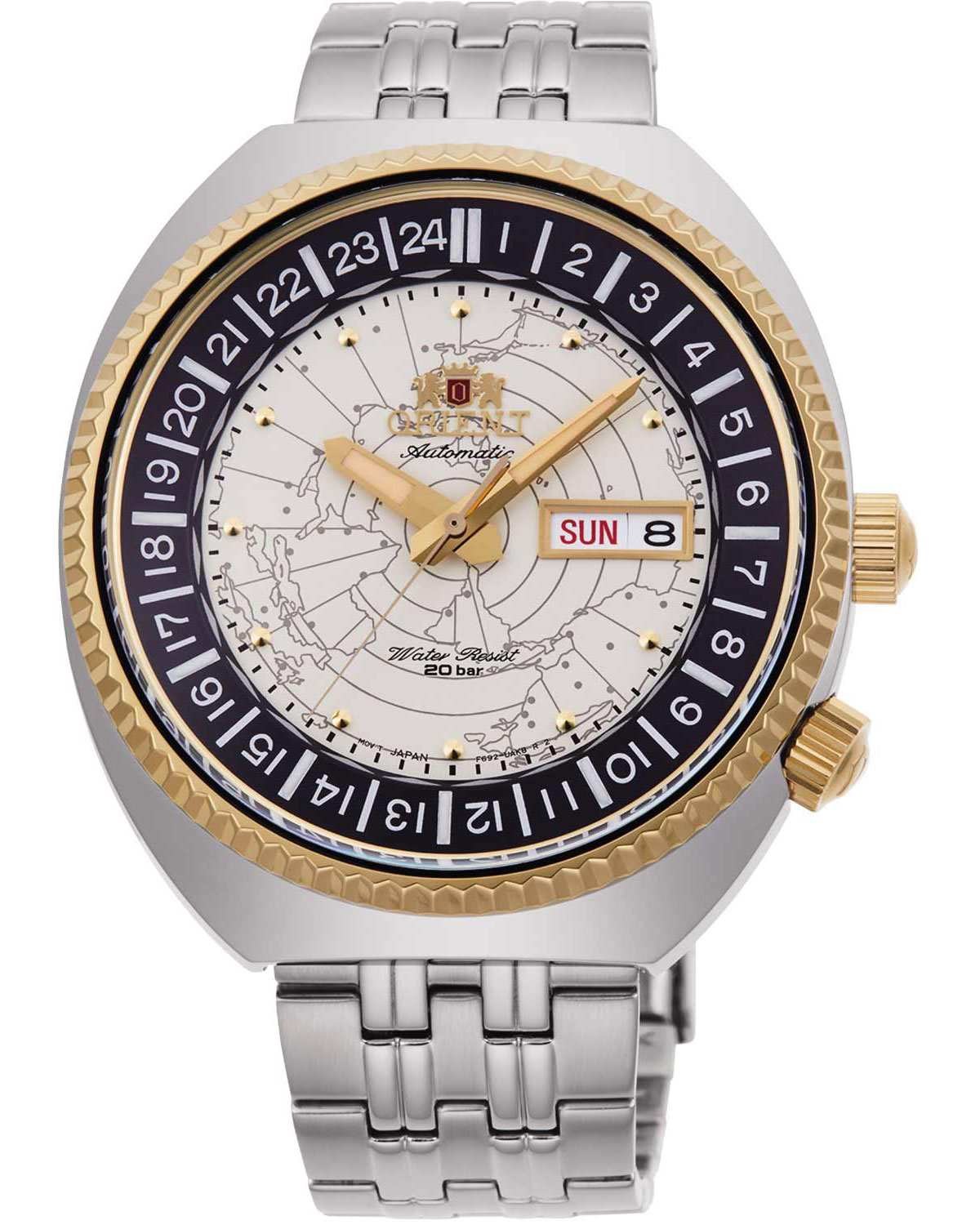 Ρολόι ORIENT Revival World Map Automatic Silver Stainless Steel Bracelet