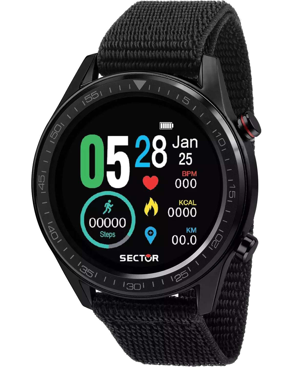 Ρολόι SECTOR S-02 Smartwatch Black Fabric Strap