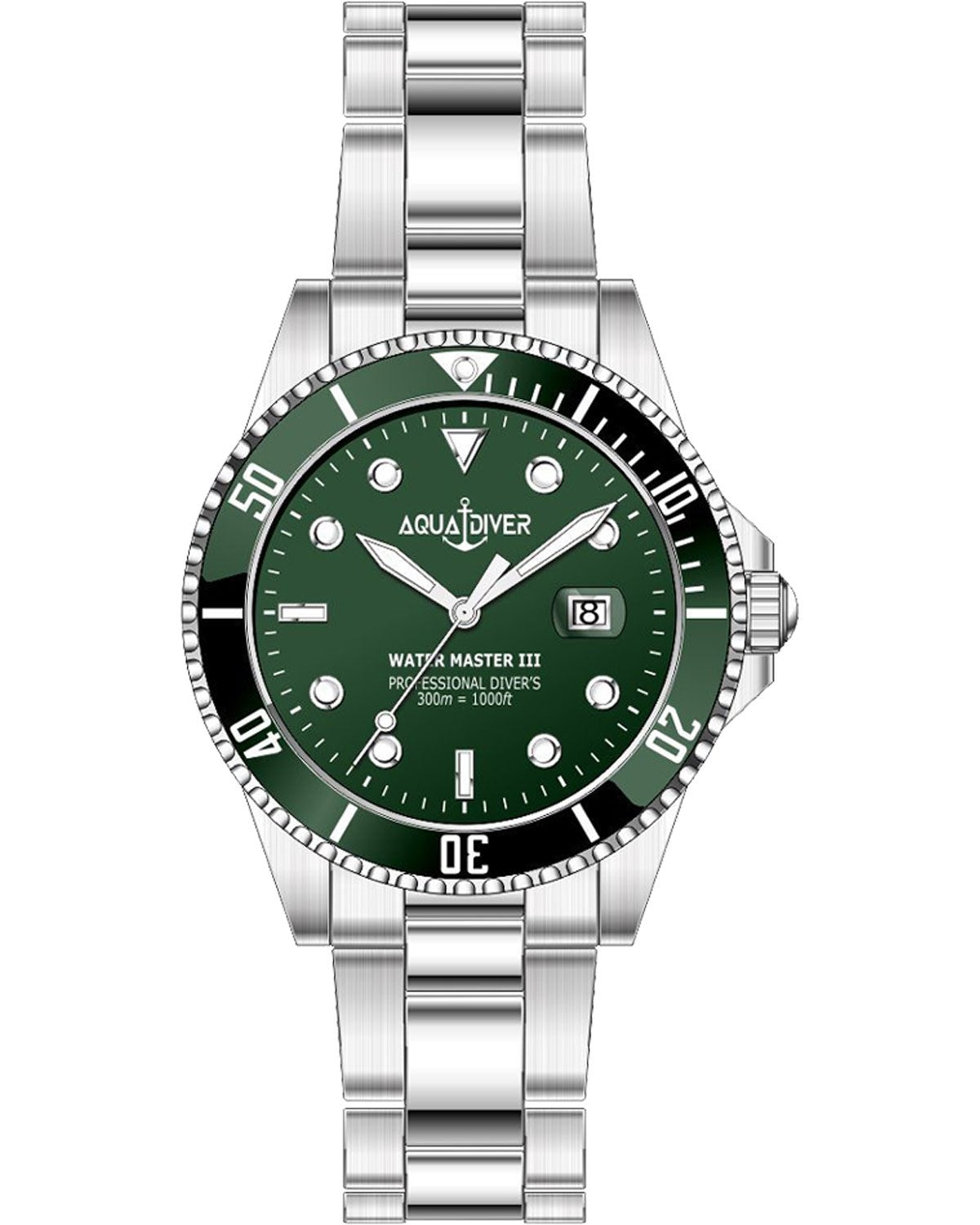 Ρολόι AQUADIVER Water Master III Silver Stainless Steel Bracelet