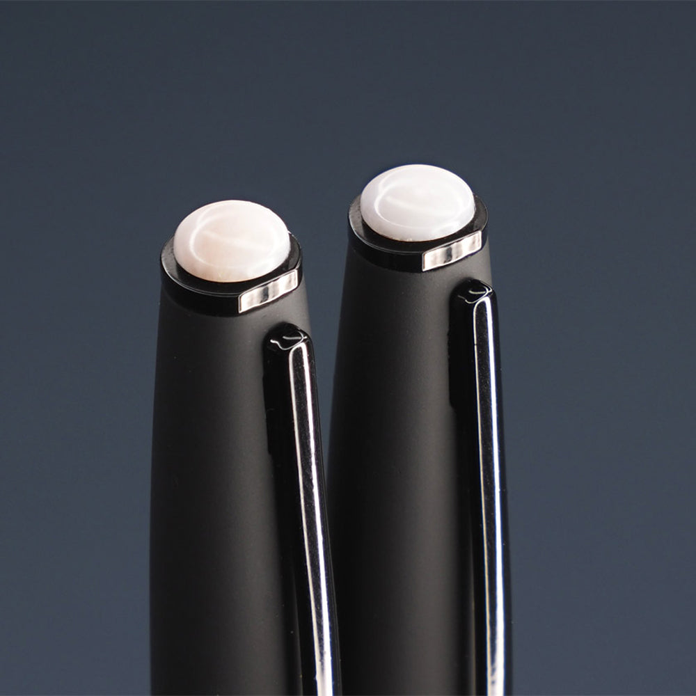 Pularys Opal Stone Black Rollerball Pen set 2 Τεμαχια 177403601