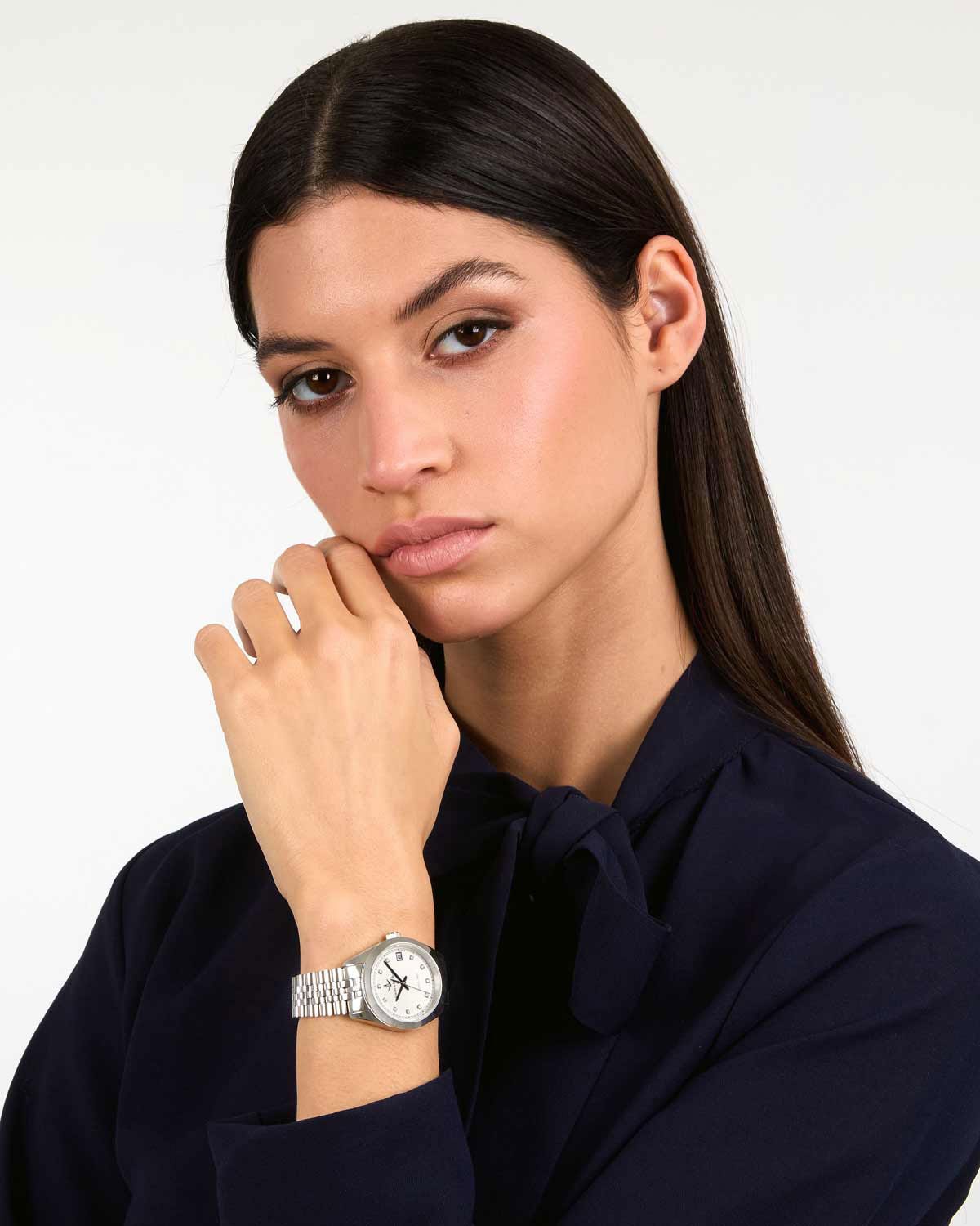 Ρολόι LUCIEN ROCHAT Madame Diamonds Silver Stainless Steel Bracelet Gift Set