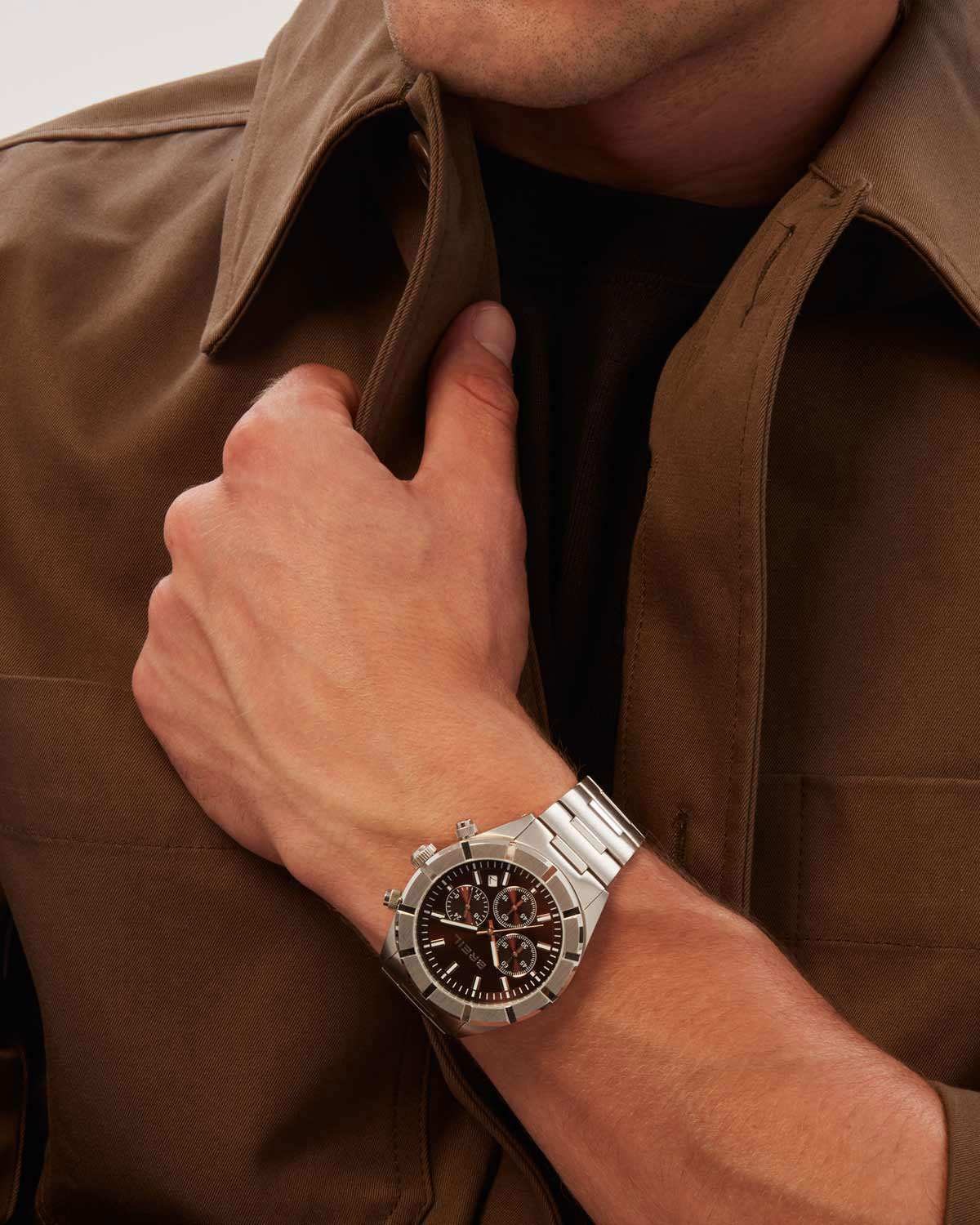 Ρολόι BREIL B 12 H Chronograph Silver Stainless Steel Bracelet