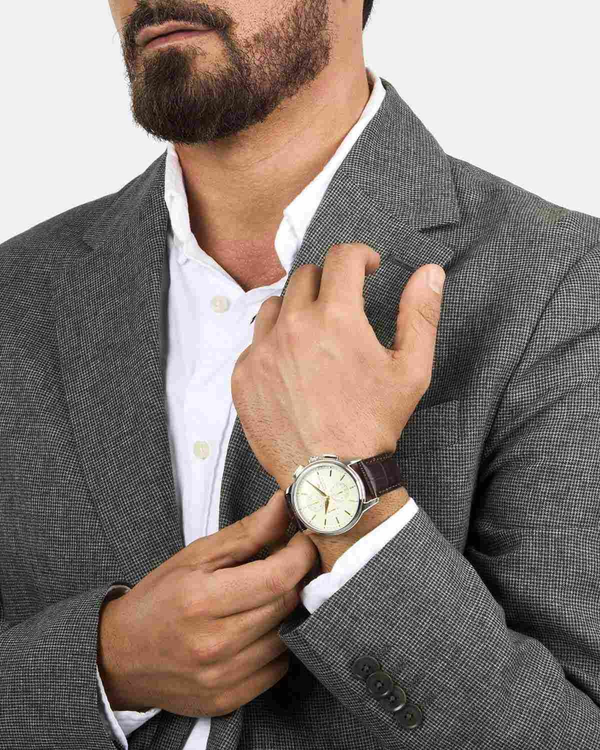 Ρολόι LUCIEN ROCHAT Iconic Chronograph Brown Leather Strap