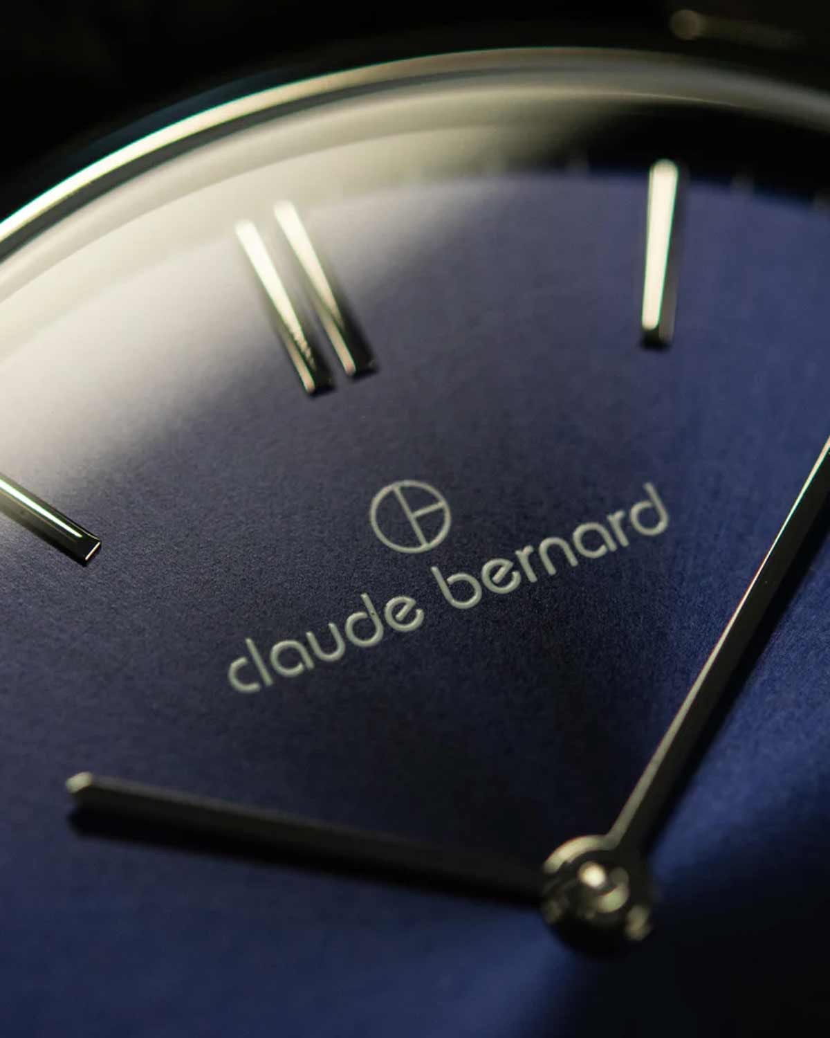 Ανδρικό ρολόι CLAUDE BERNARD Slim Line με μπλε δερμάτινο λουράκι