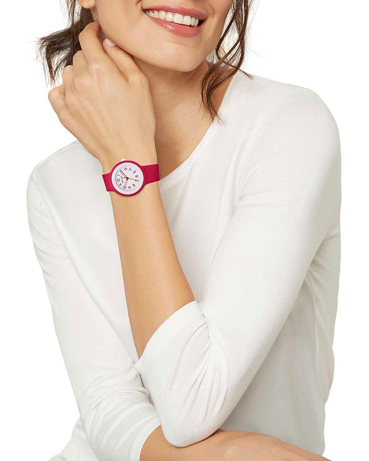 Ρολόι HIP HOP Hero.DOT Berry Fuchsia Silicone Strap