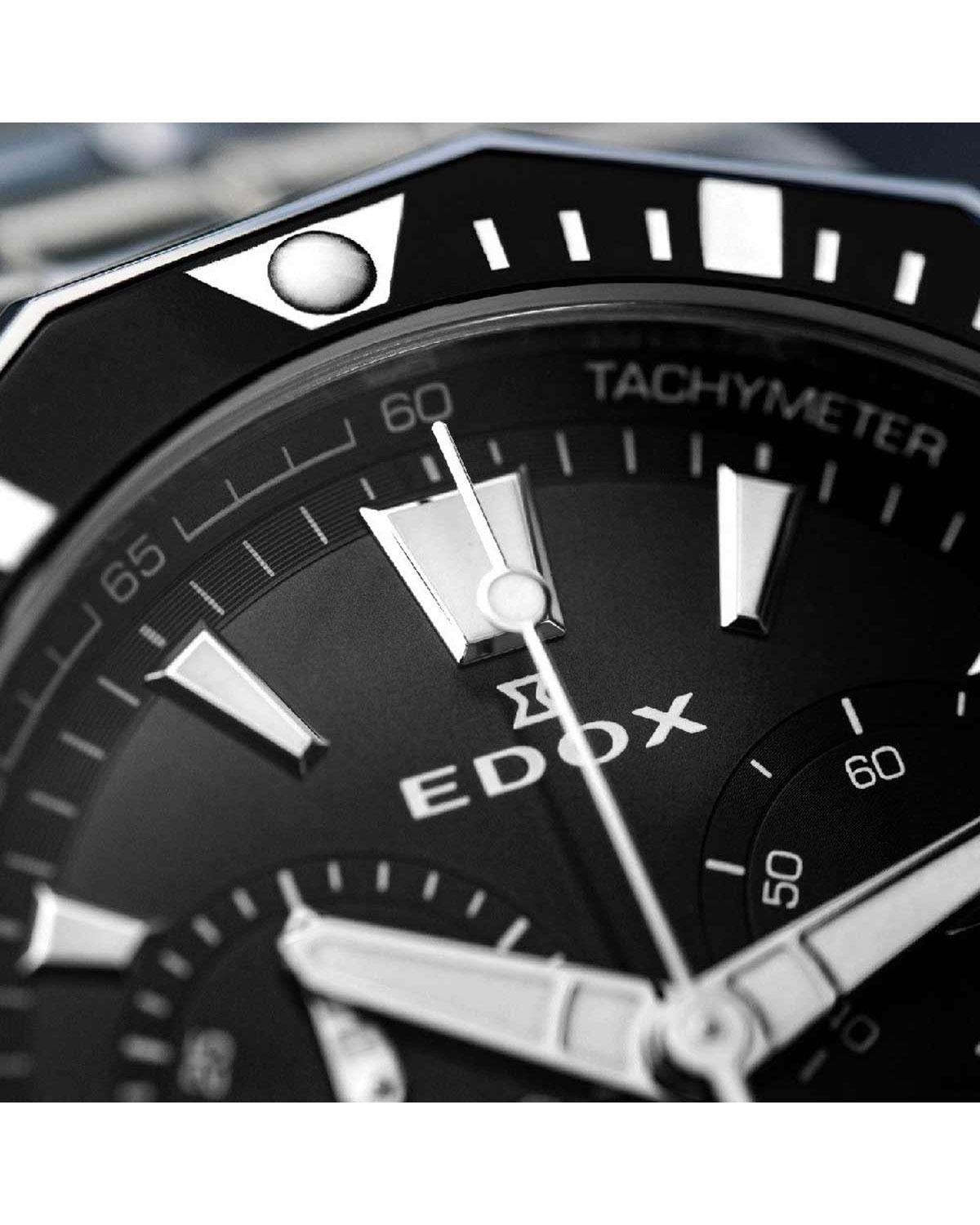 Ρολόι EDOX Delfin Chronograph Silver Stainless Steel Bracelet
