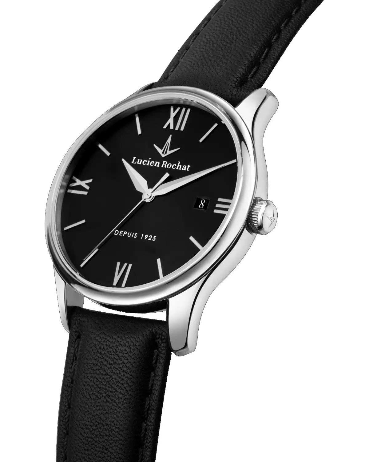 Ρολόι LUCIEN ROCHAT Montreux Black Leather Strap