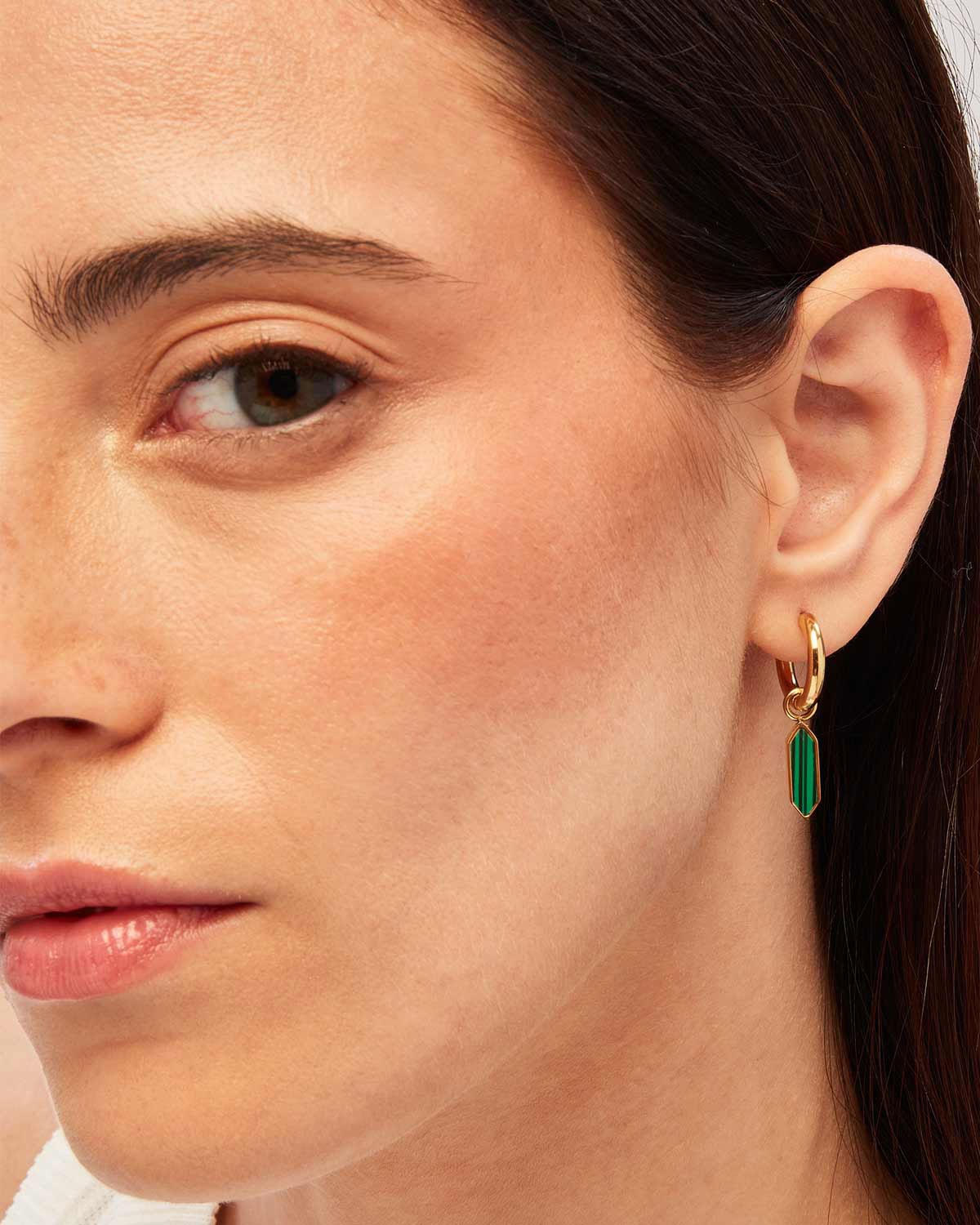 Σκουλαρίκια BREIL Stylize από ανοξείδωτο ατσάλι με μαλαχίτη