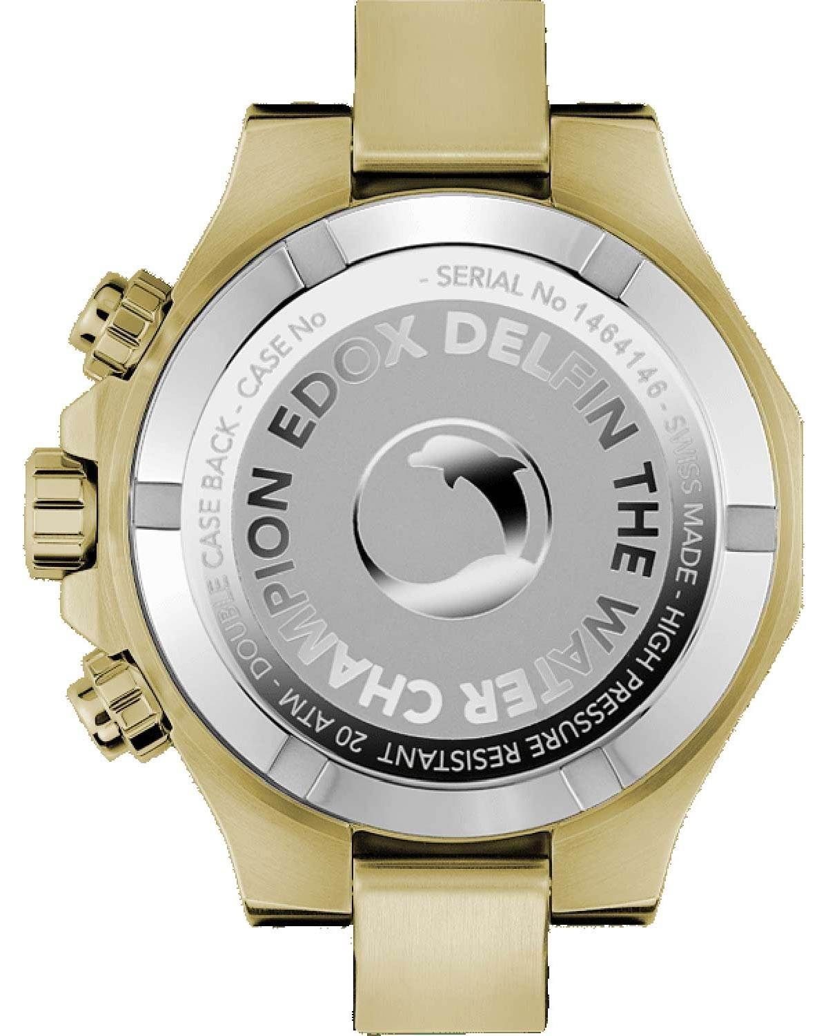 Ρολόι EDOX Delfin The Original Chronograph Gold Stainless Steel Bracelet