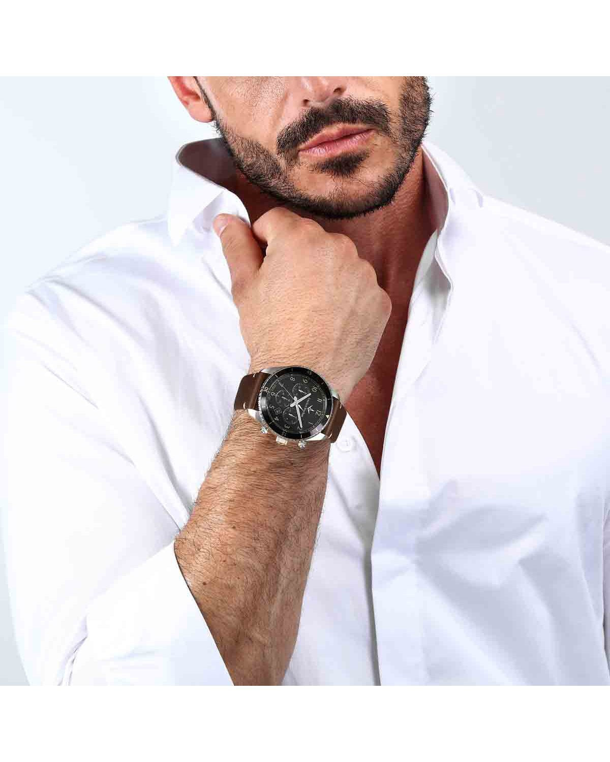Ρολόι LUCIEN ROCHAT Leman Chronograph Brown Leather Bracelet