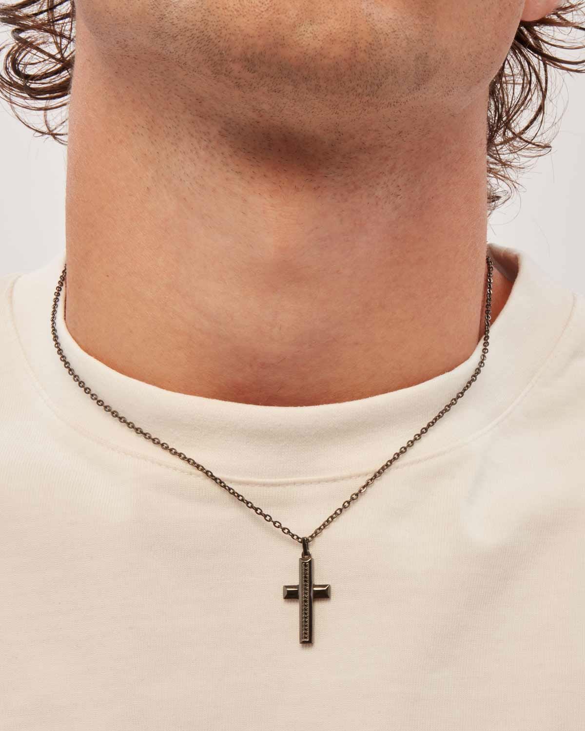 Σταυρός BREIL Tag and Cross από ανοξείδωτο ατσάλι με ζιργκόν