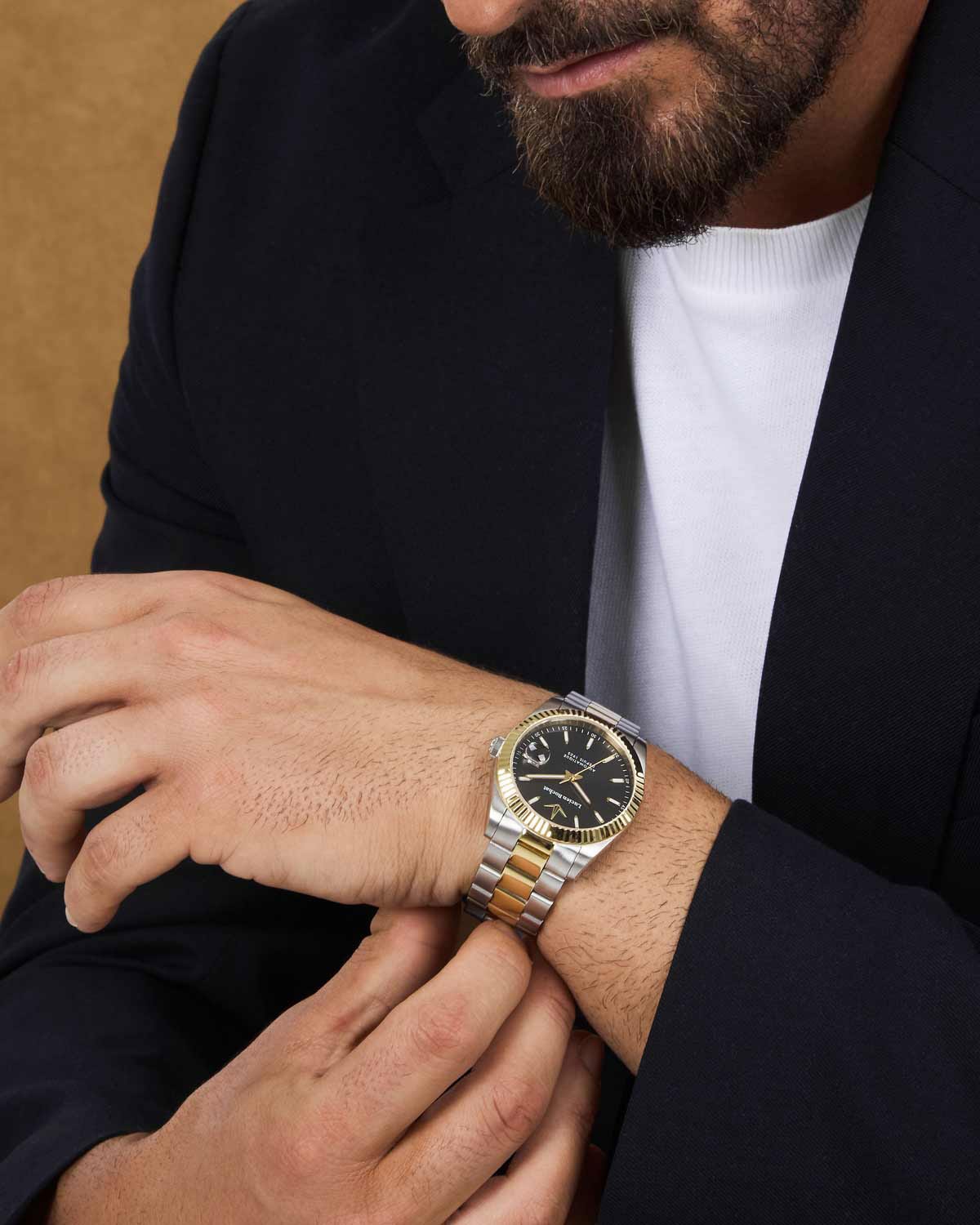 Ρολόι LUCIEN ROCHAT Bienne Automatic Two Tone Stainless Steel Bracelet