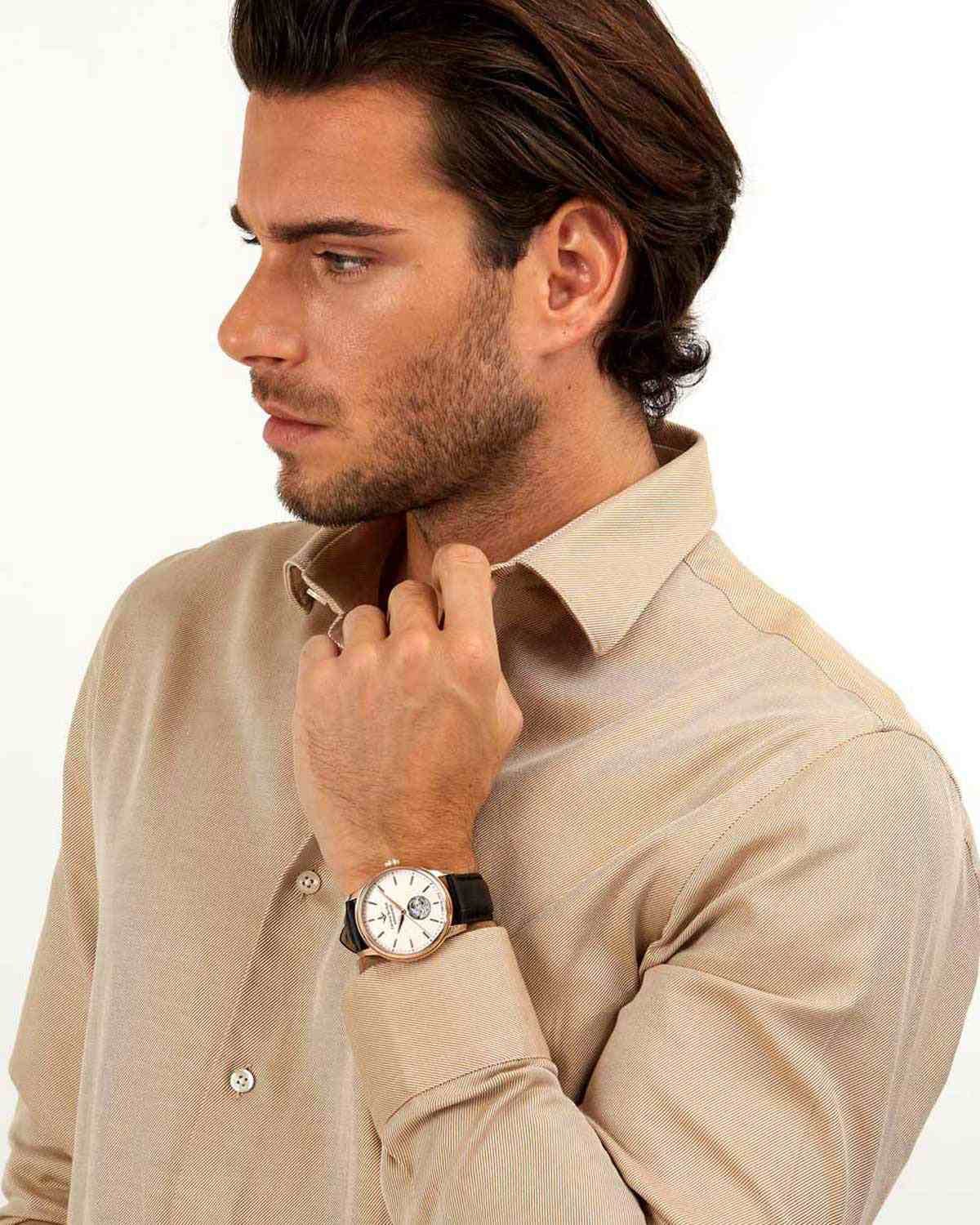 Ρολόι LUCIEN ROCHAT Iconic Automatic Black Leather Strap