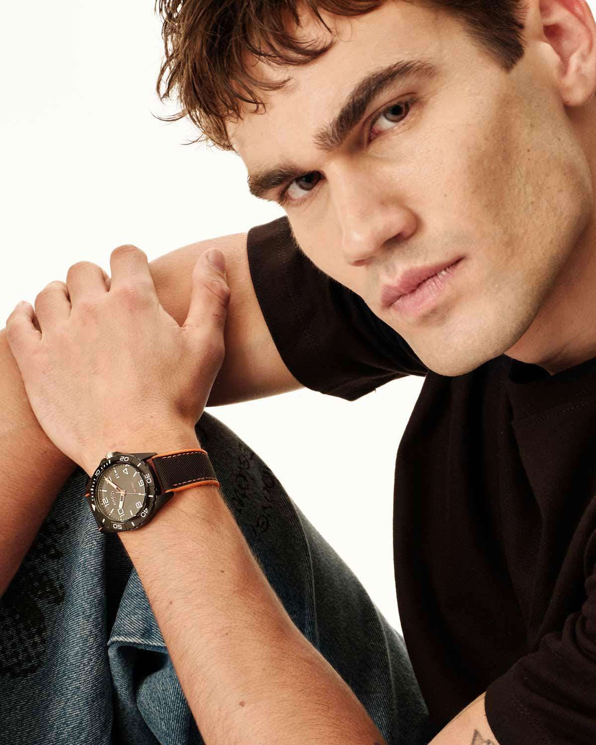 Ρολόι BREIL Tribe Black Horizon Two Tone Combined Materials Strap
