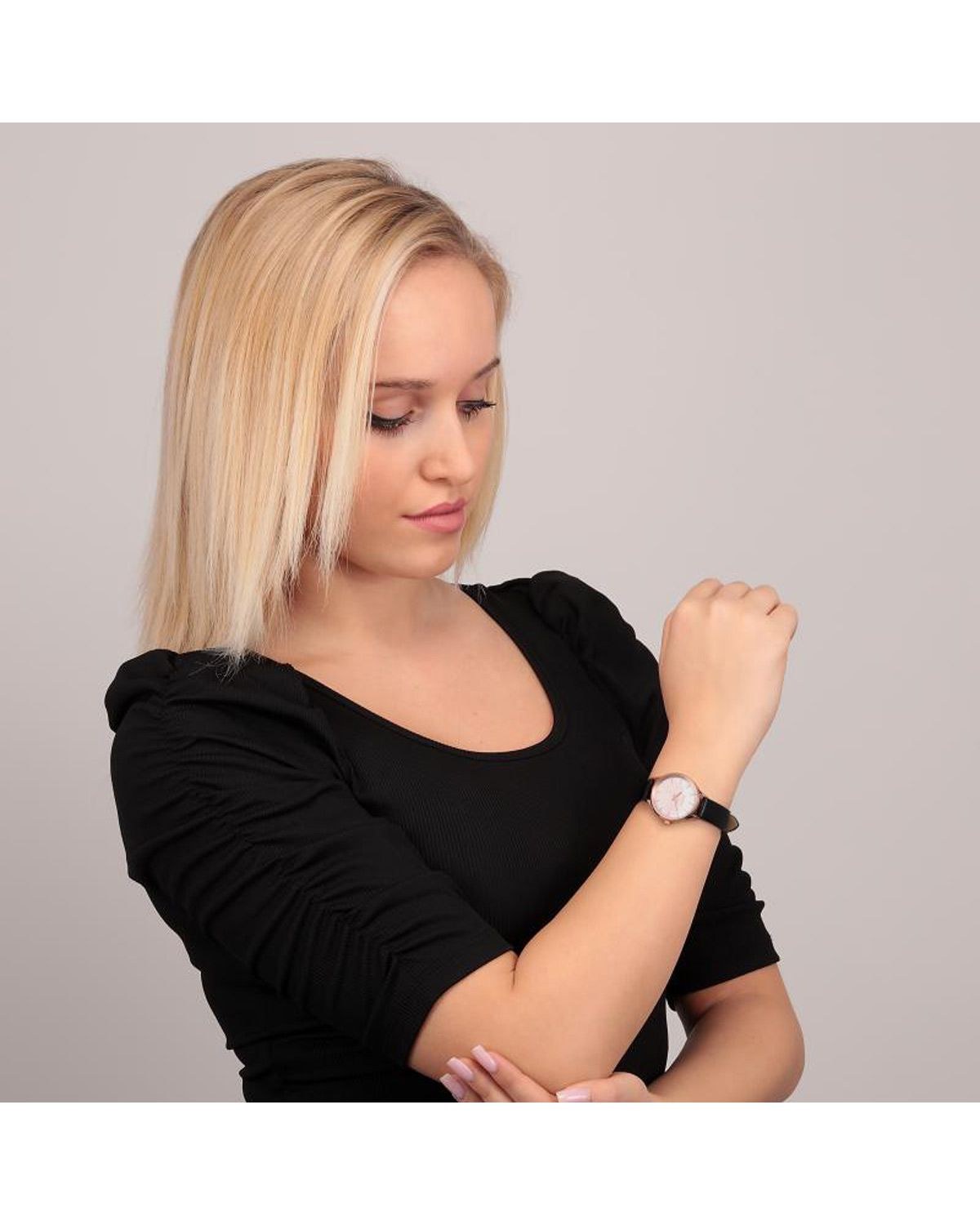 Ρολόι OUI&ME Bichette Black Leather Strap