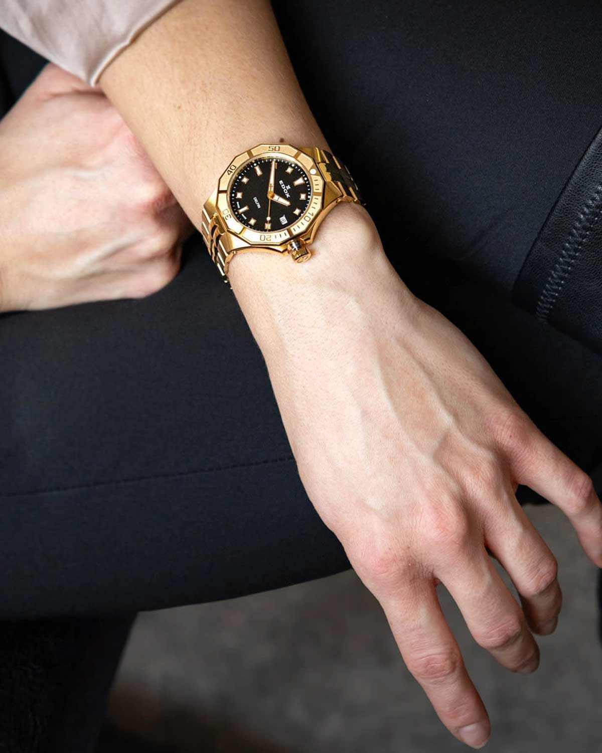 Ρολόι EDOX Delfin Gold Stainless Steel Bracelet