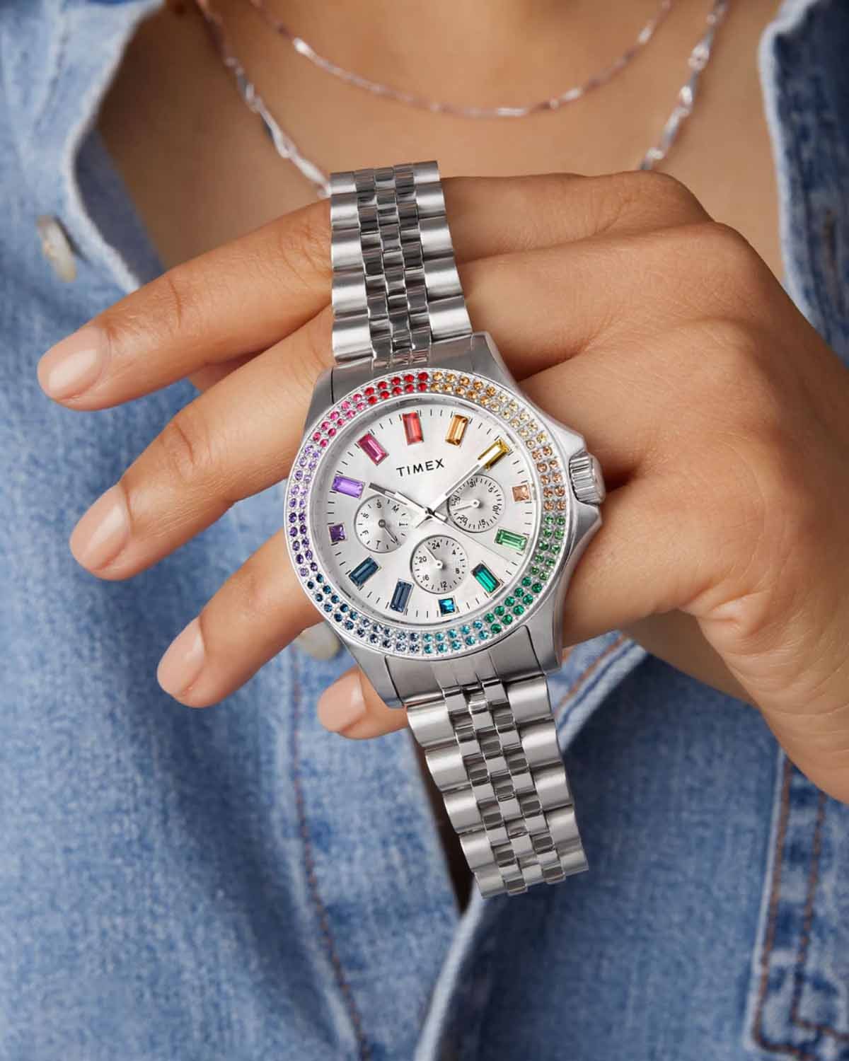Ρολόι TIMEX Kaia Crystals Silver Stainless Steel Bracelet