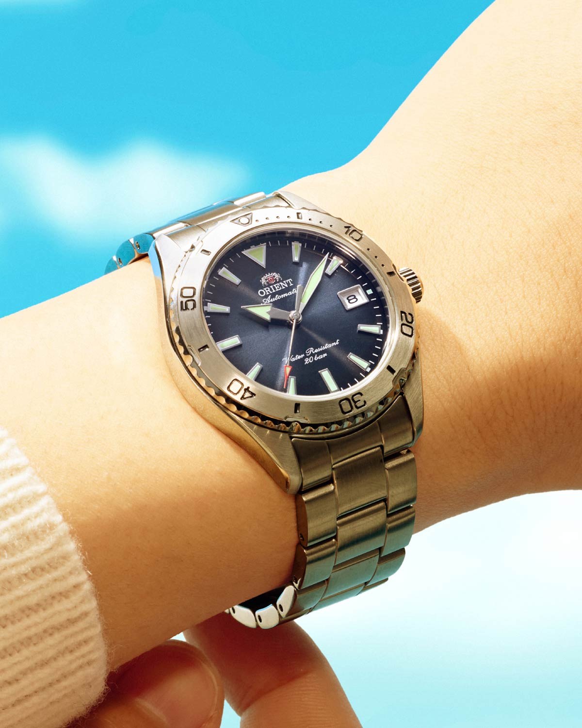 Ρολόι ORIENT Sports Mako 40 αυτόματο με ατσάλινο μπρασελέ