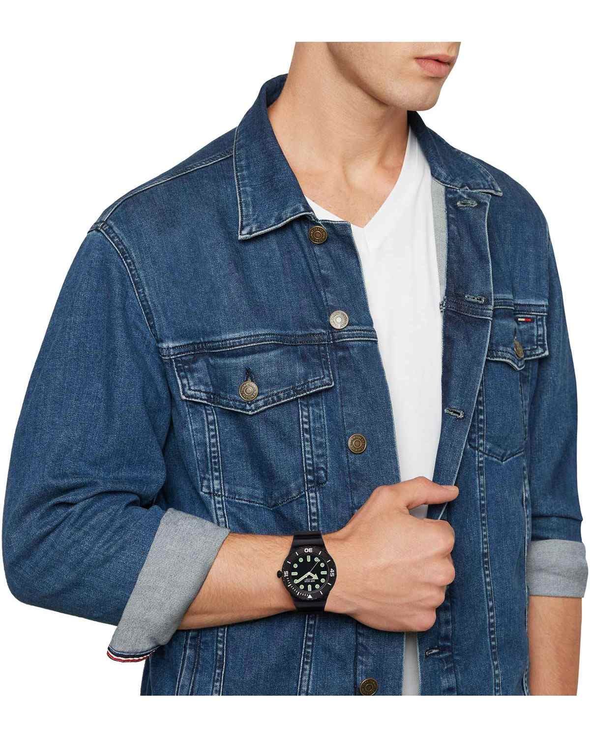 Ρολόι HIP HOP Master Black/White Silicone Strap Gift Set