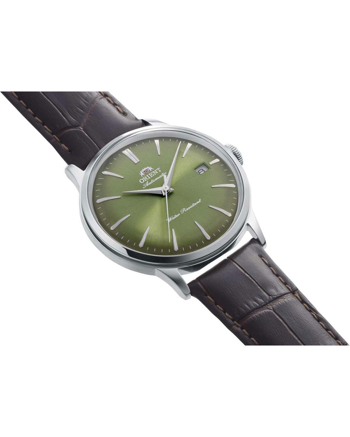 Ανδρικό ρολόι ORIENT Classic Bambino αυτόματο με καφέ δερμάτινο λουράκι