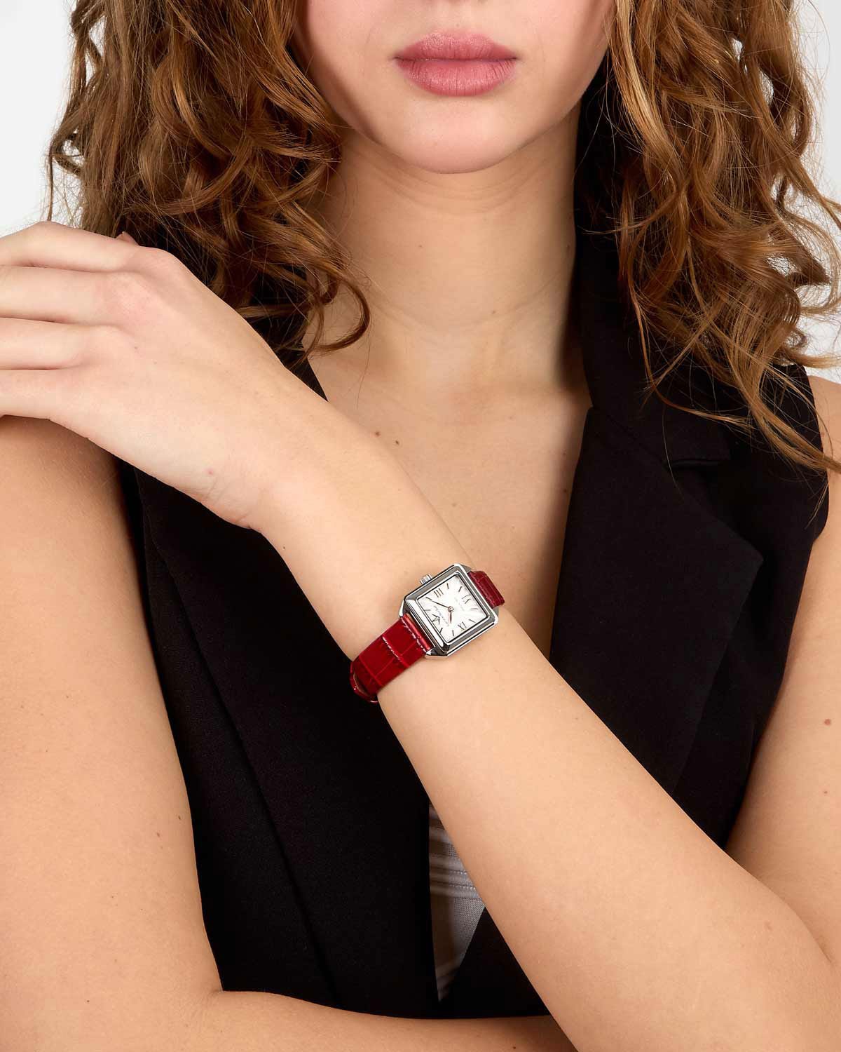 Ρολόι LUCIEN ROCHAT Aurorae Red Leather Strap