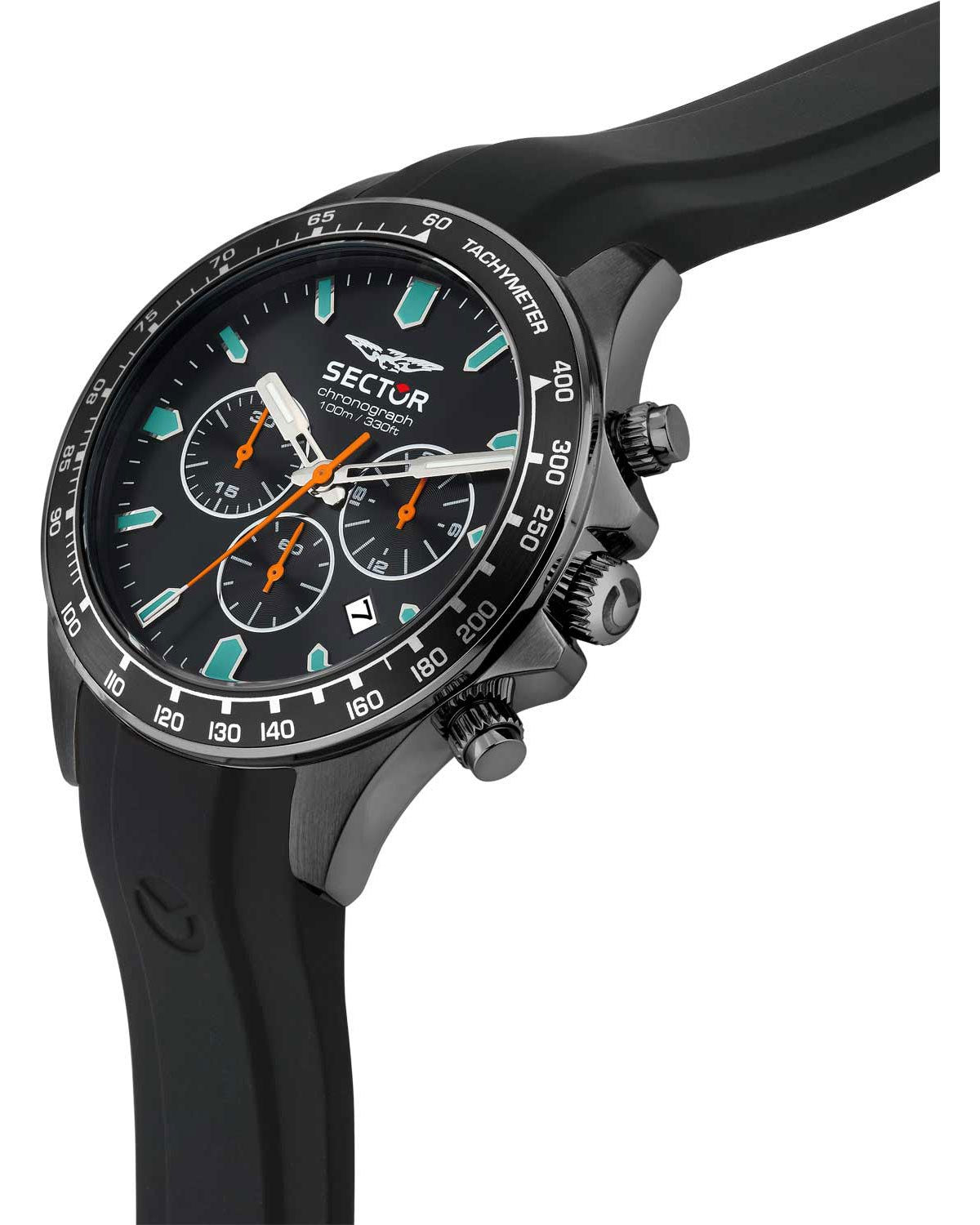 Ρολόι SECTOR 230 Chronograph Black Silicone Strap