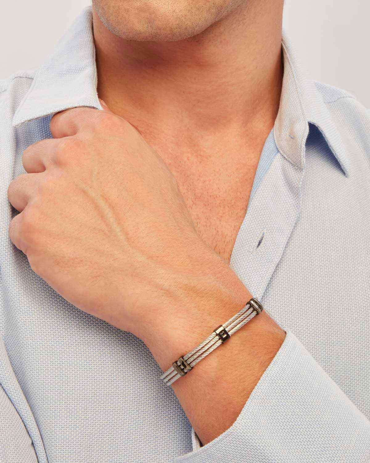 Βραχιόλι BREIL Loop από ανοξείδωτο ατσάλι με ζιργκόν