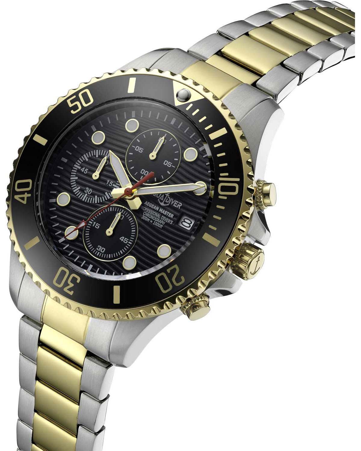 Ρολόι AQUADIVER Aegean Master Chronograph Two Tone Stainless Steel Bracelet