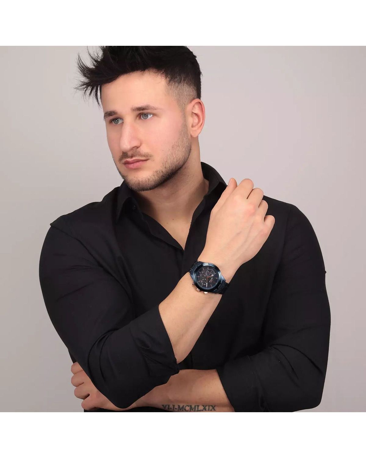 SECTOR 670 Blue Stainless Steel Bracelet