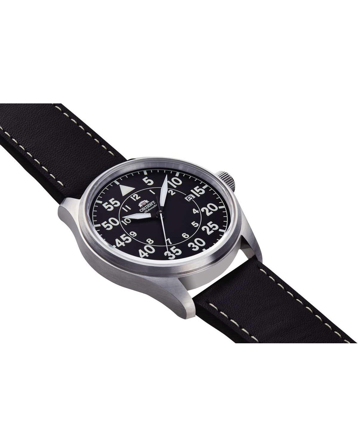 Ρολόι ORIENT Sports Flight Automatic Black Leather Strap
