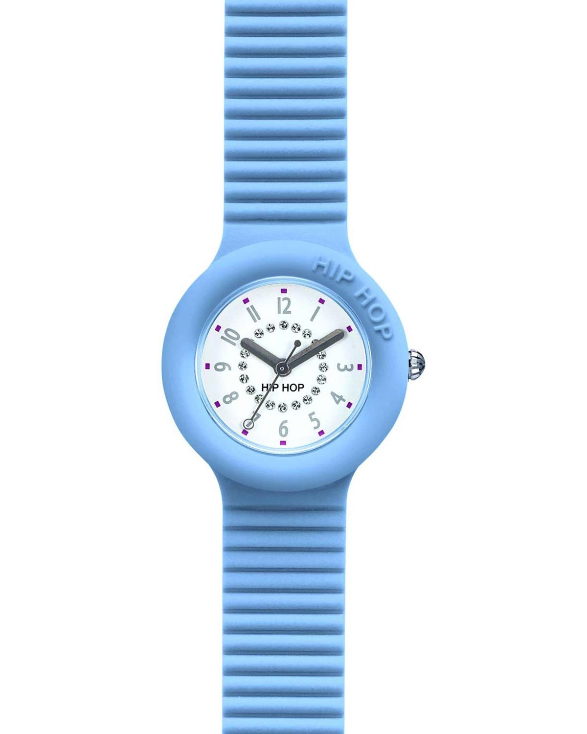 Ρολόι HIP HOP Numbers Serenity Light Blue Silicone Strap