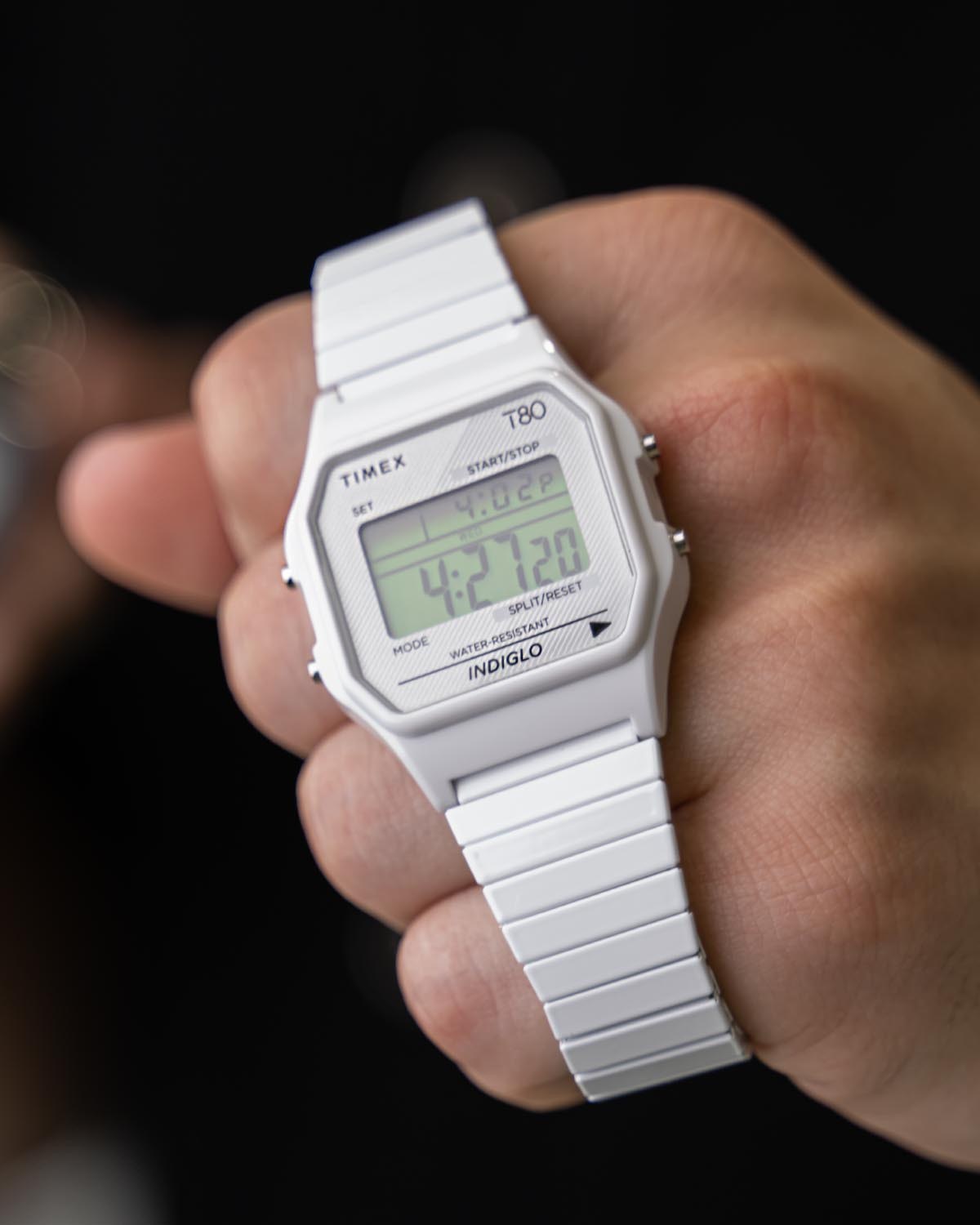 Ρολόι TIMEX T80 Chronograph White Stainless Steel Bracelet
