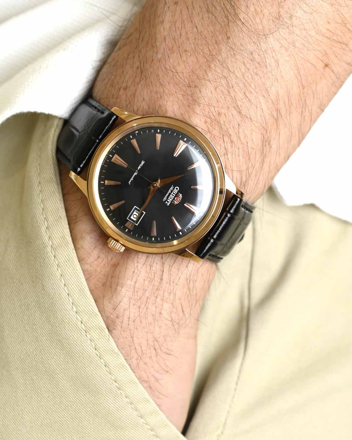 Ρολόι ORIENT Classic Automatic Black Leather Strap