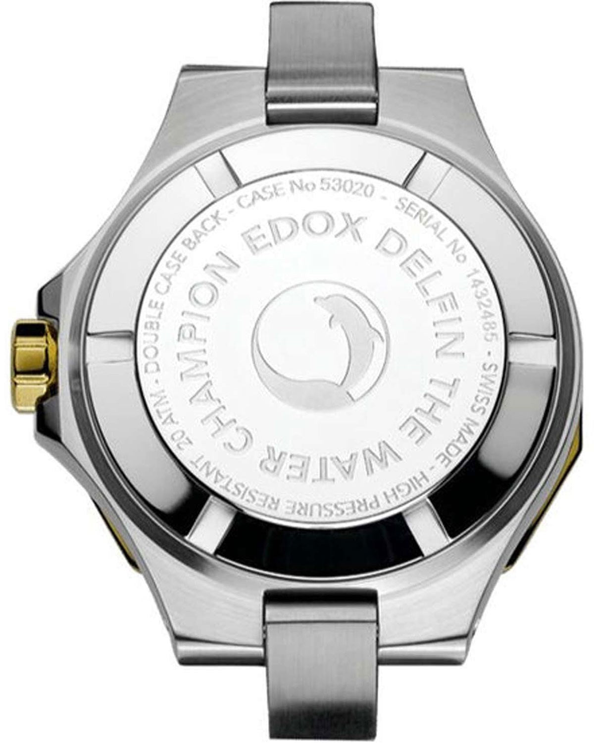 Ρολόι EDOX Delfin Diamonds Two Tone Stainless Steel Bracelet