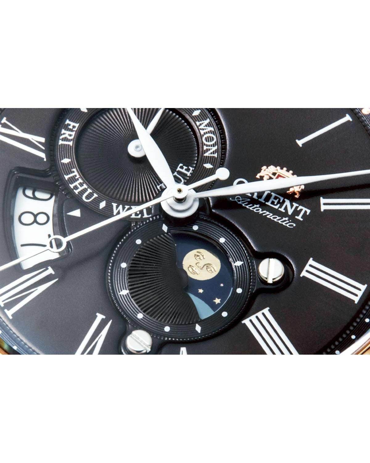 Ρολόι ORIENT Classic Sun and Moon Automatic Brown Leather Strap