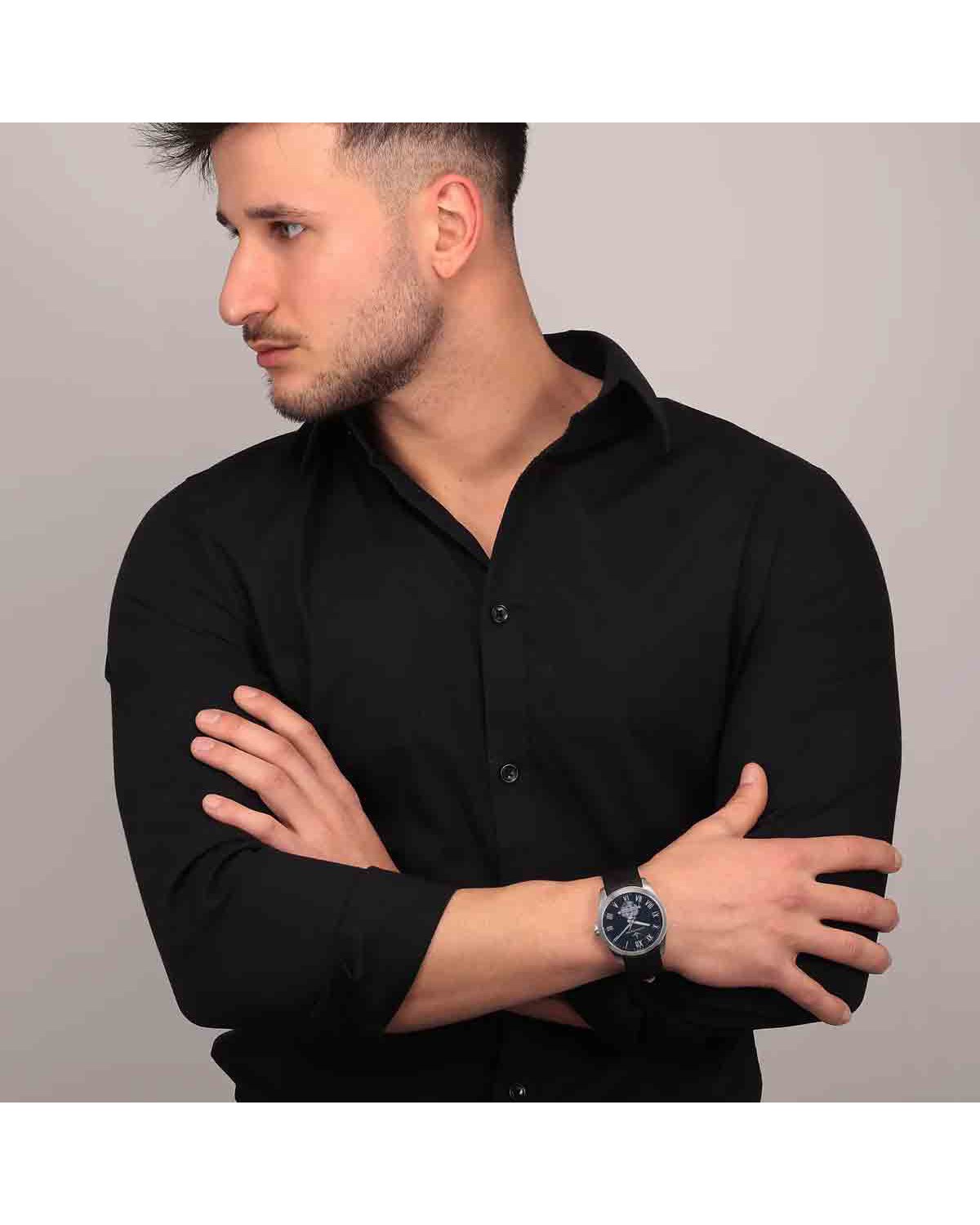 LUCIEN ROCHAT Leman Automatic Black Leather Strap
