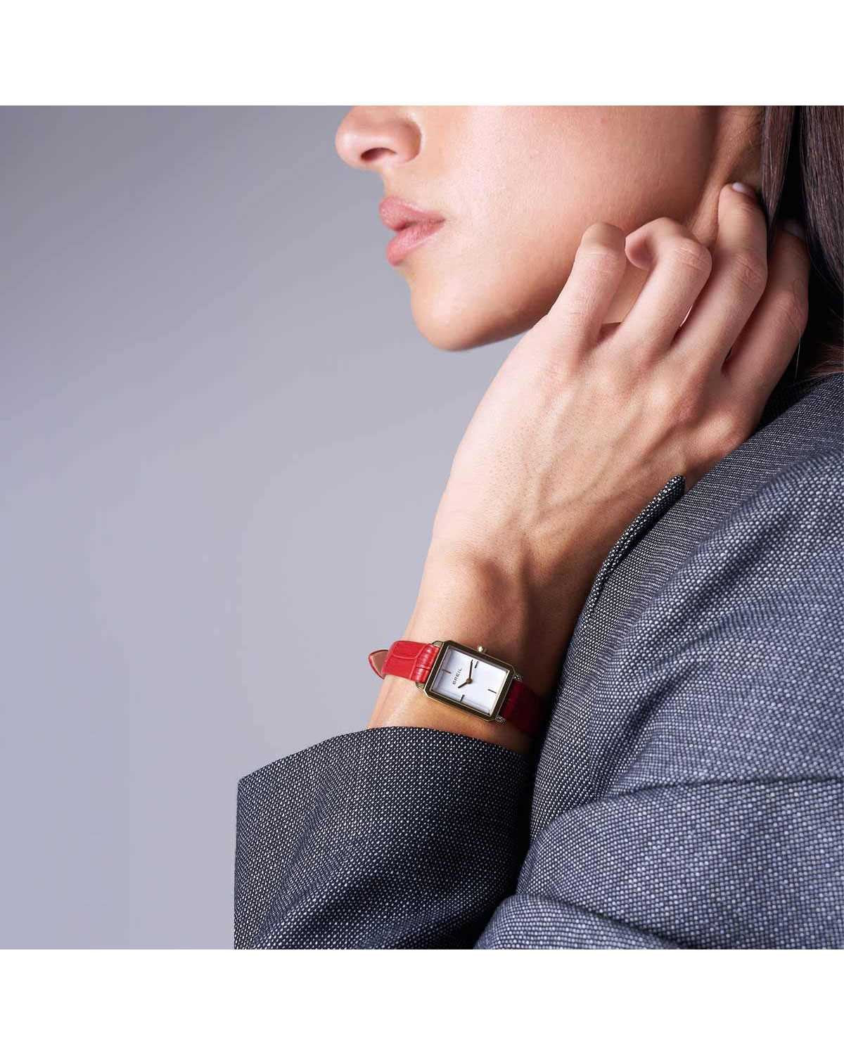 Ρολόι BREIL Carre Red Leather Strap