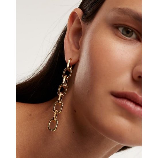 PDPaola Endless Signature Gold Earrings