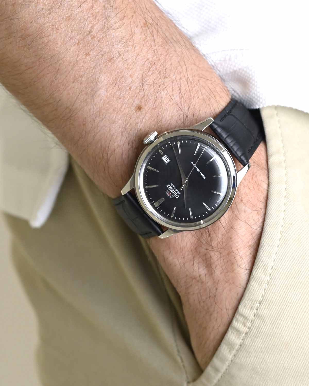 Ρολόι ORIENT Classic Bambino Automatic Black Leather Strap